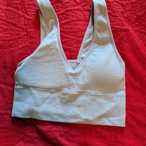 Aeropostale Seriously Soft Seamless Top - Sky Blue